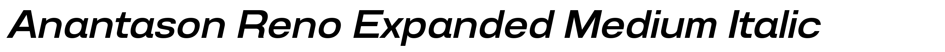 Anantason Reno Expanded Medium Italic
